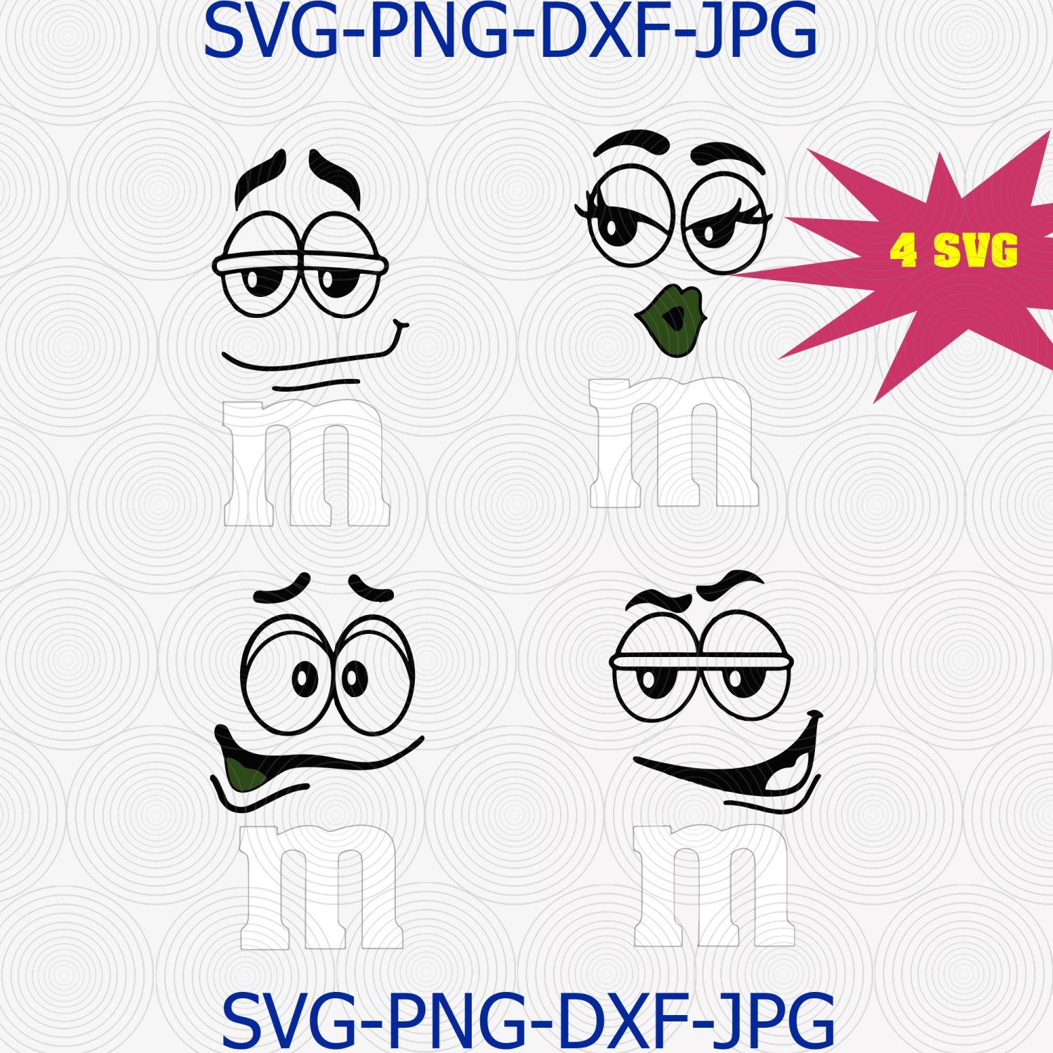 M U0026 M Faces SVG M And M Tshirt Clipart Mu0026M Faces Shirt Mu0026m Character Svg Mu0026M Shirt