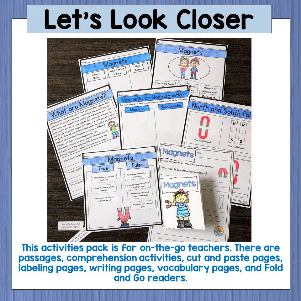 Magnets Worksheets And Reading Activities
