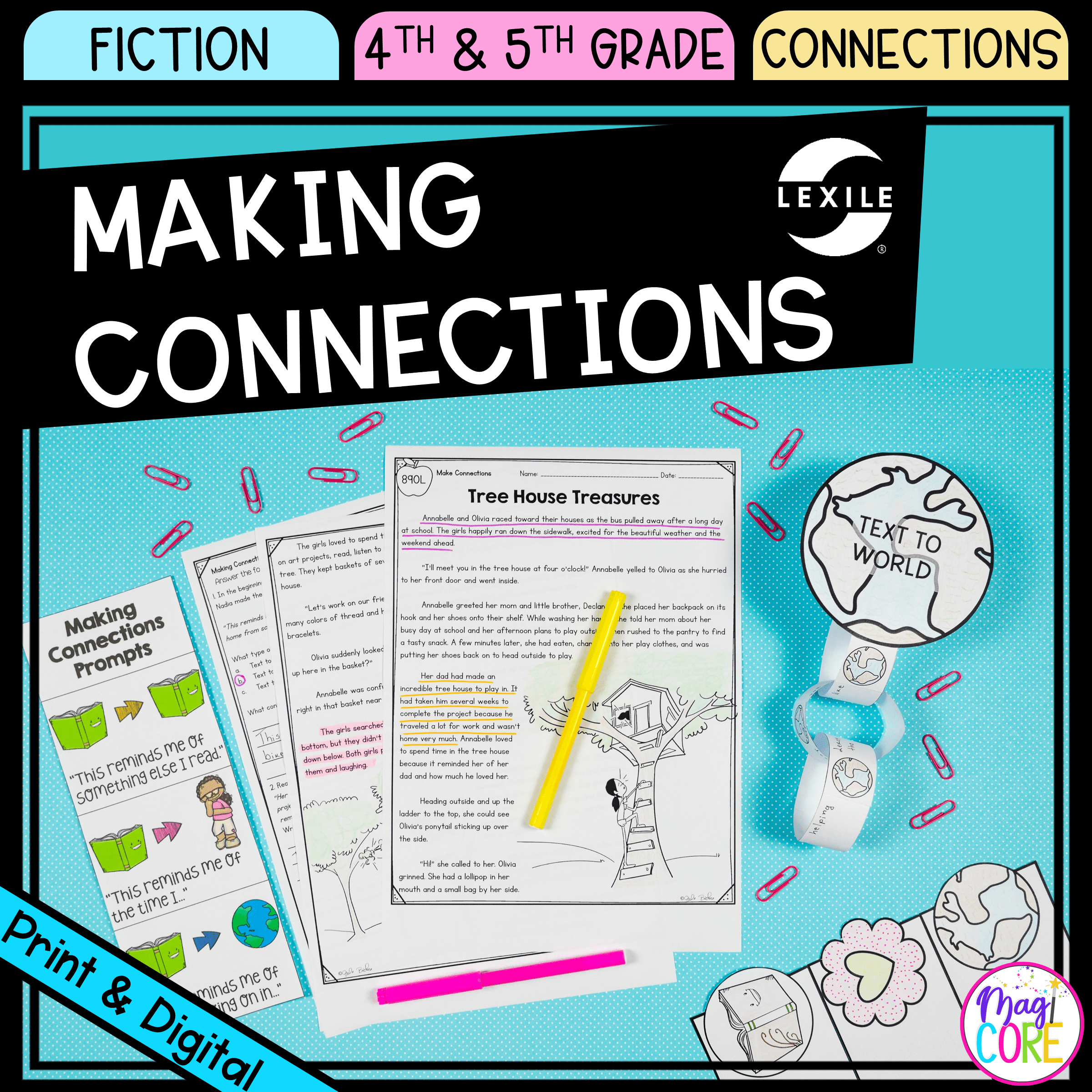 Making Connections 4th U0026 5th Grade Reading Comprehension Passages Unit