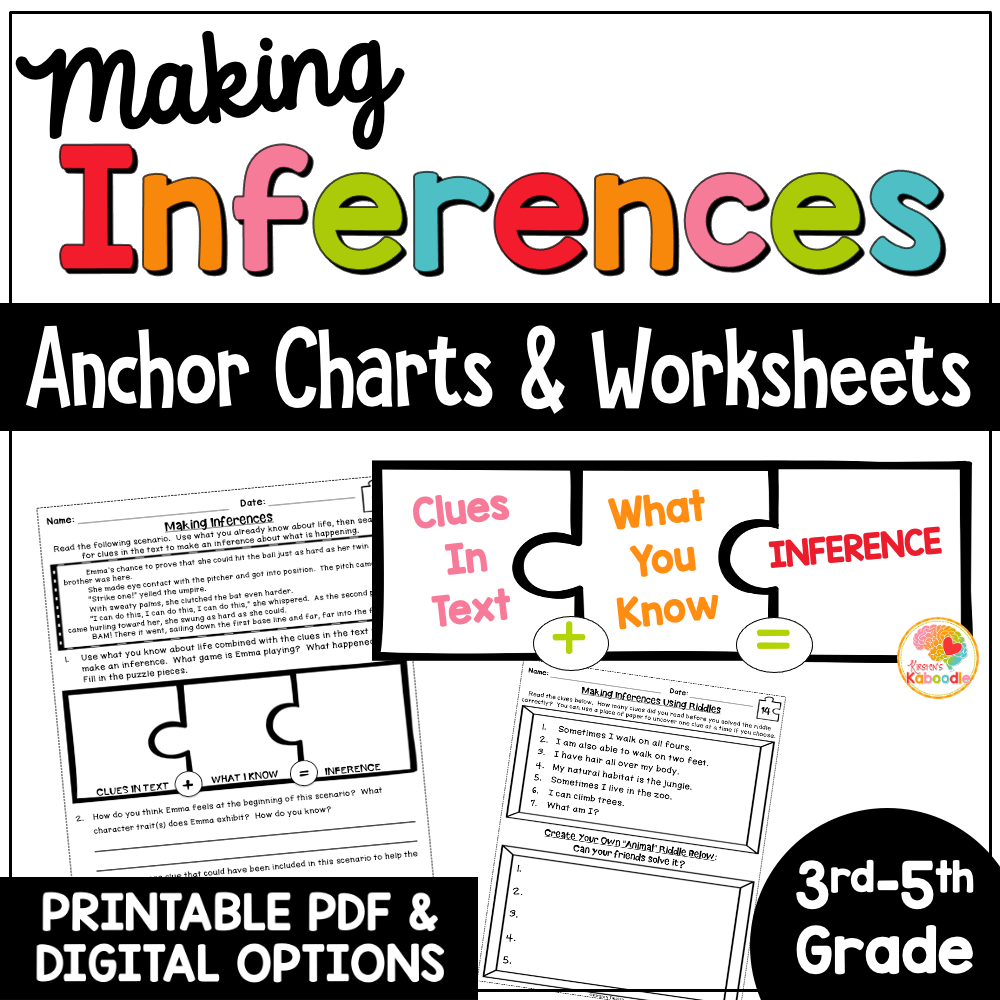 Making Inferences Reading Passages And Worksheets