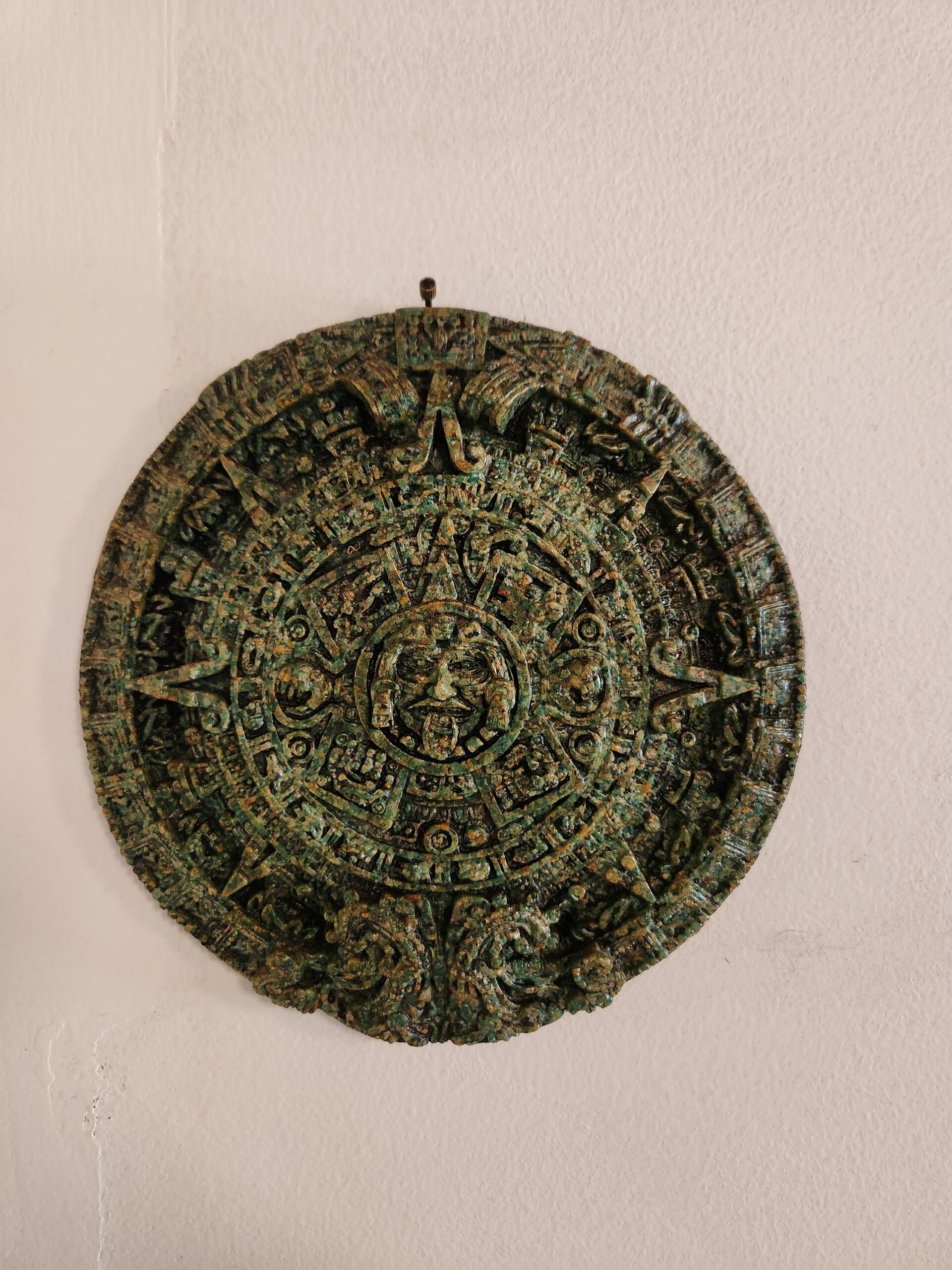 Malachite Aztec Calendar A Beautiful Vintage Piece That Exudes Both Historical Significance And Artistic Elegance Etsy