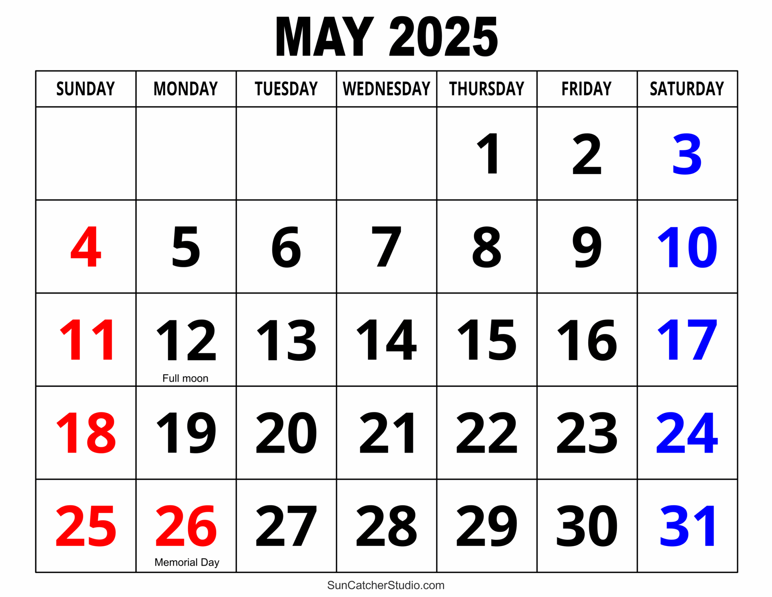 Calender May 2025