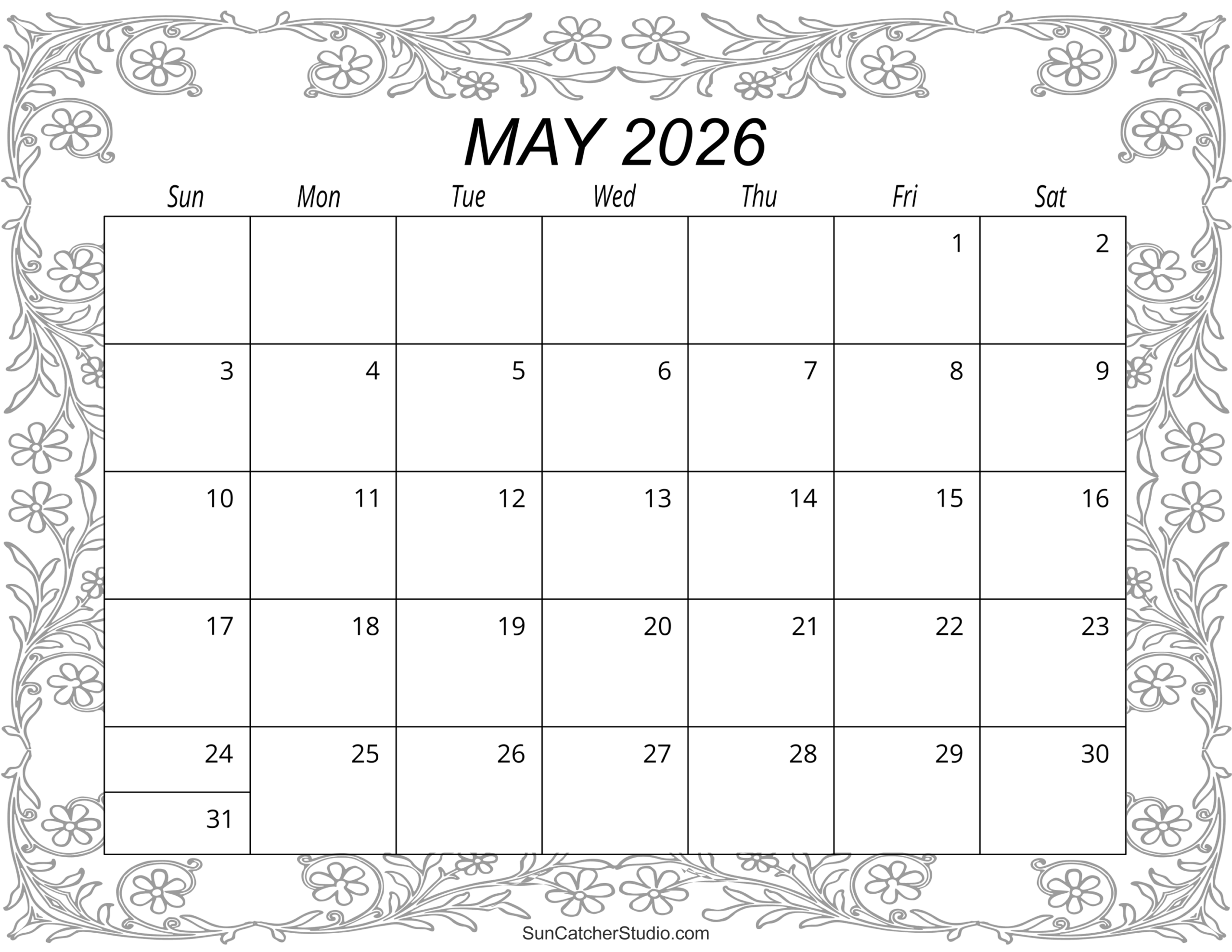 Calender 2026 May