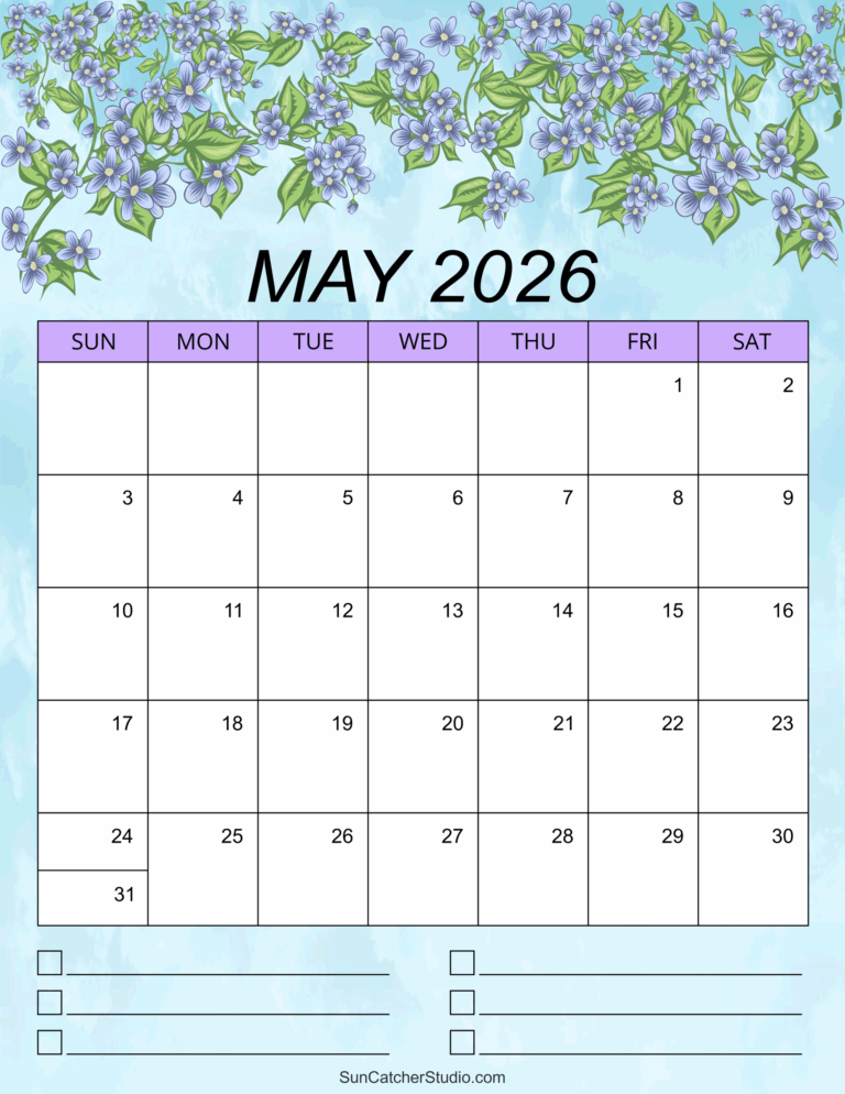 May 2026 Calendar Free Printable Free Printables Monograms 