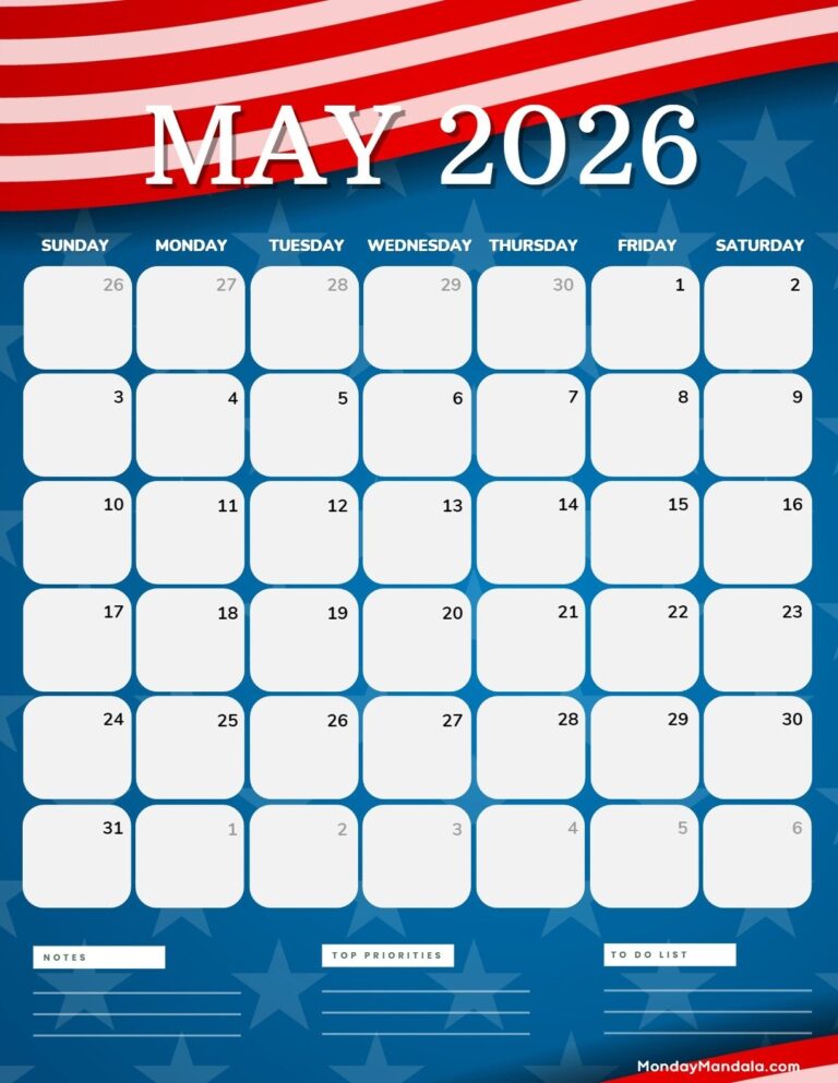 May 2026 Calendars 52 Free PDF Printables 