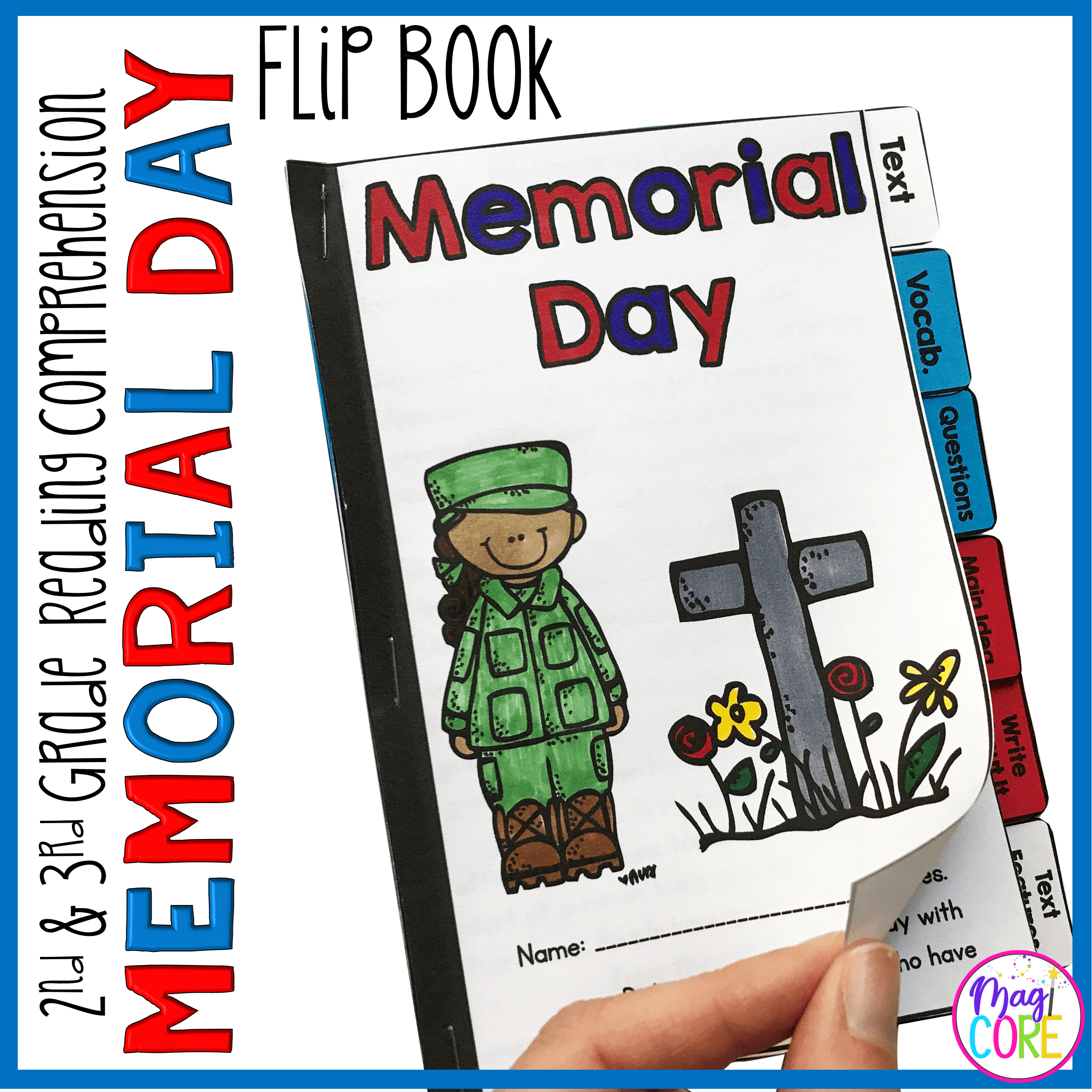 Memorial Day Reading Comprehension Flip Book Activities 2nd U0026 3rd Grade Worksheets Library