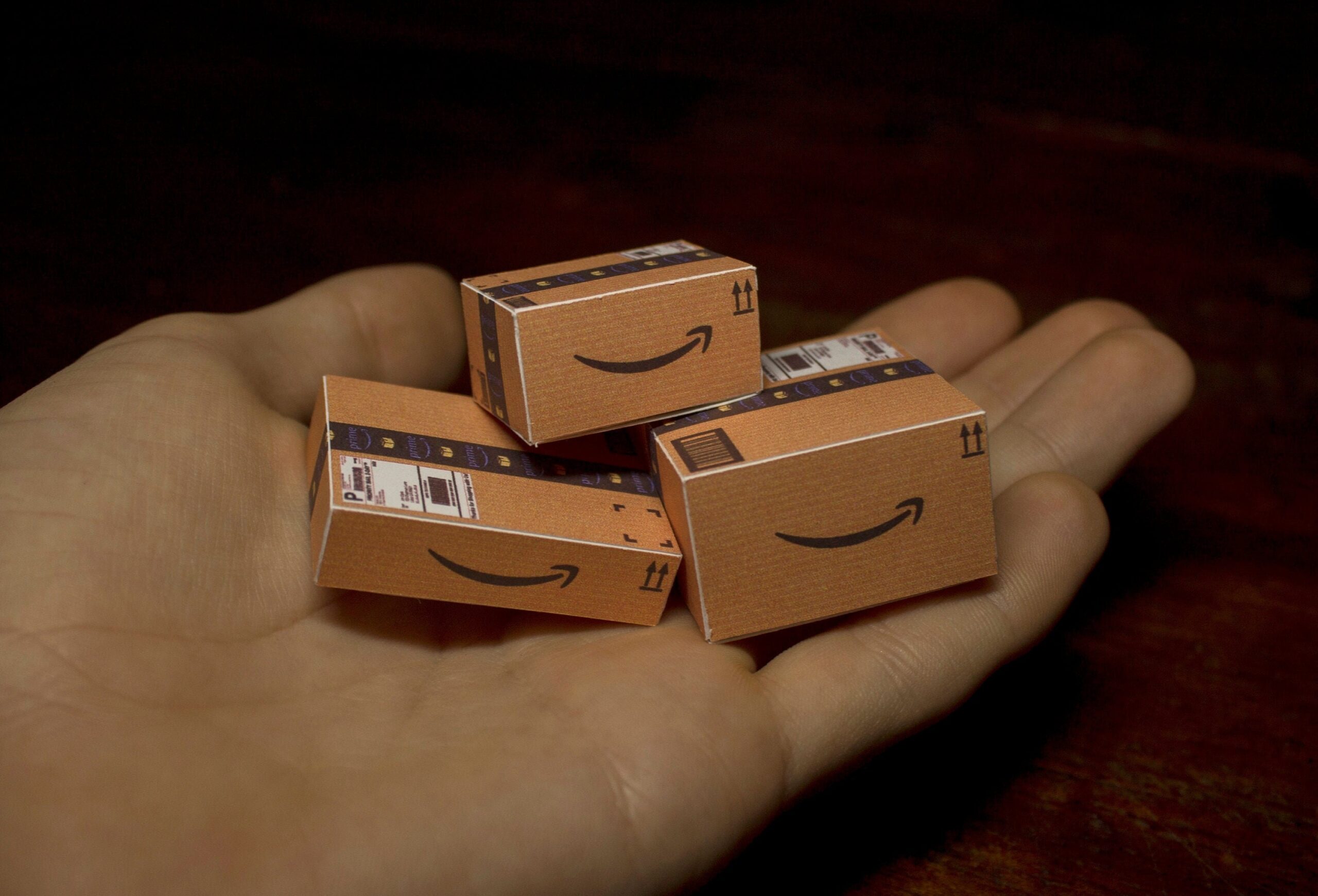 Mini Amazon Box Template Works On Cricut Etsy