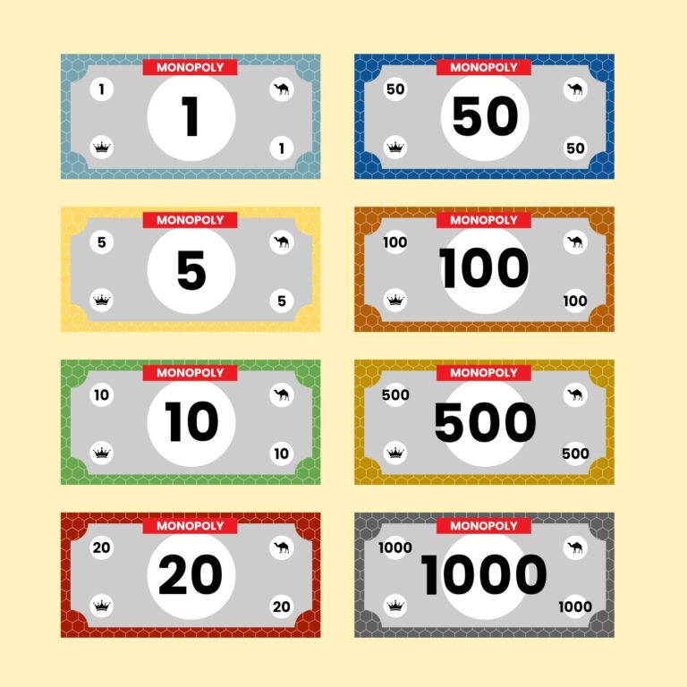 Monopoly Money Template In PSD Illustrator PDF SVG Download Template 