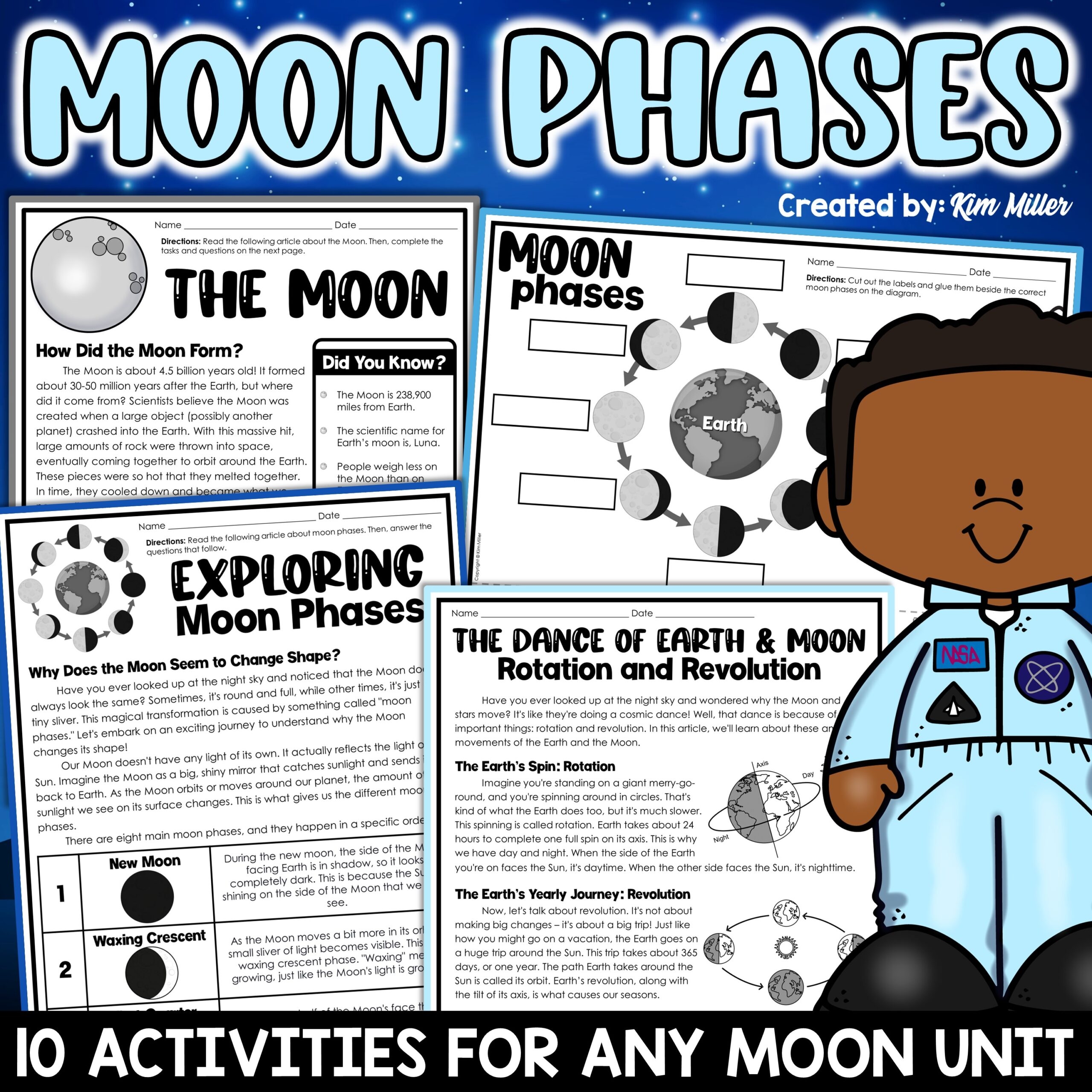 Reading Comprehension Worksheets About The Moon