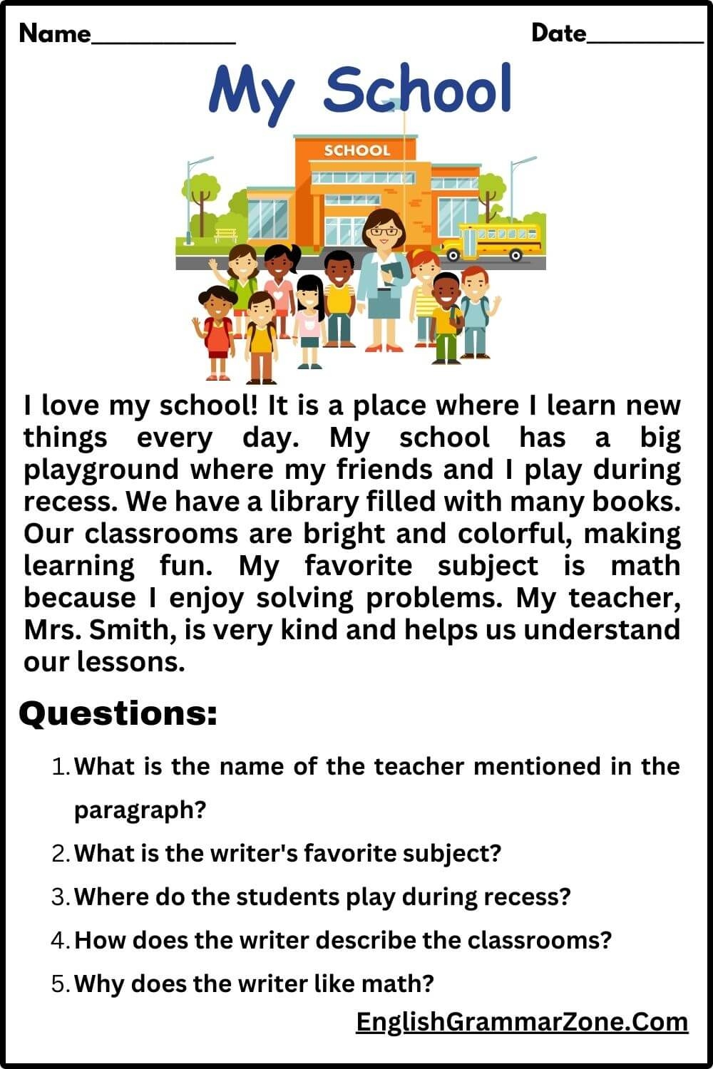Reading Comprehension Worksheets Free 2nd Grade