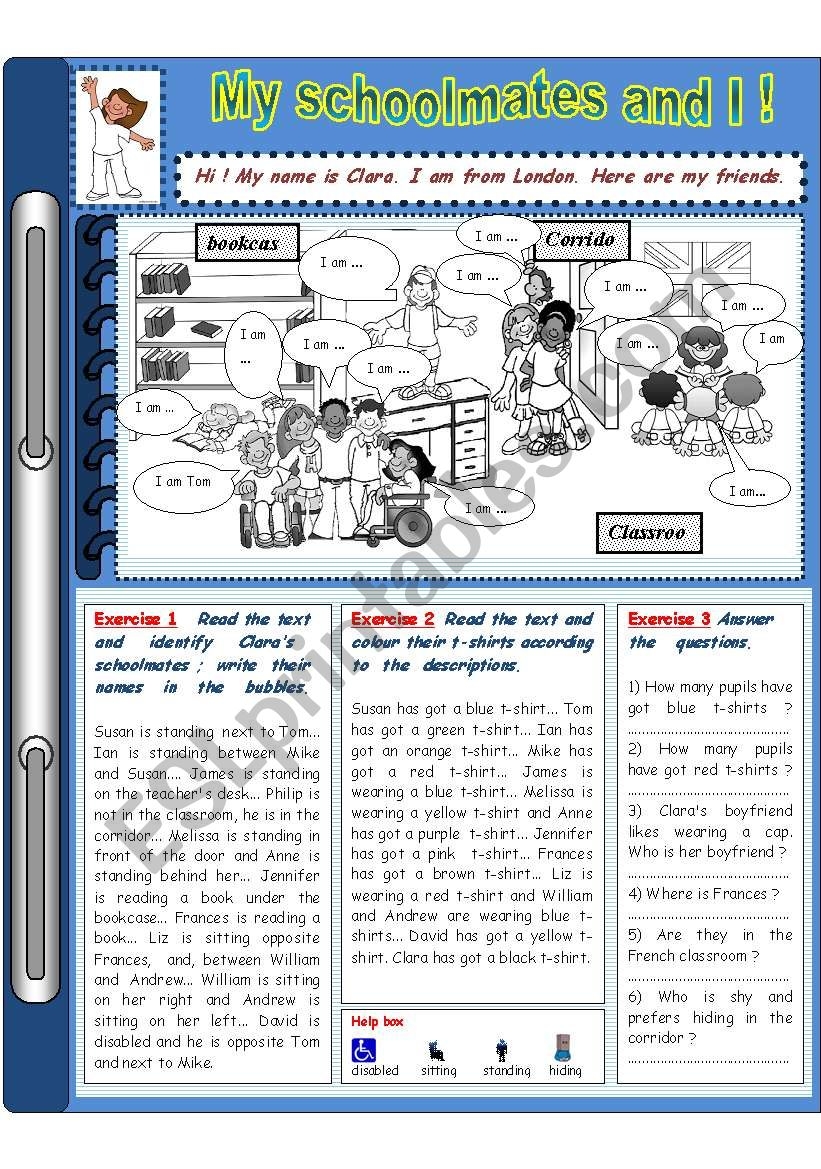 Prepositions Reading Comprehension Worksheets
