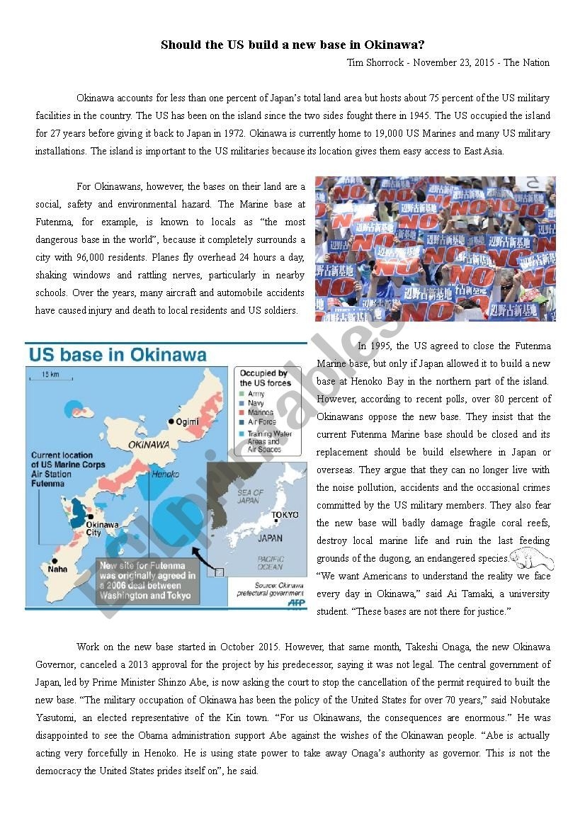 Reading Comprehension Worksheet For Magazine Articles