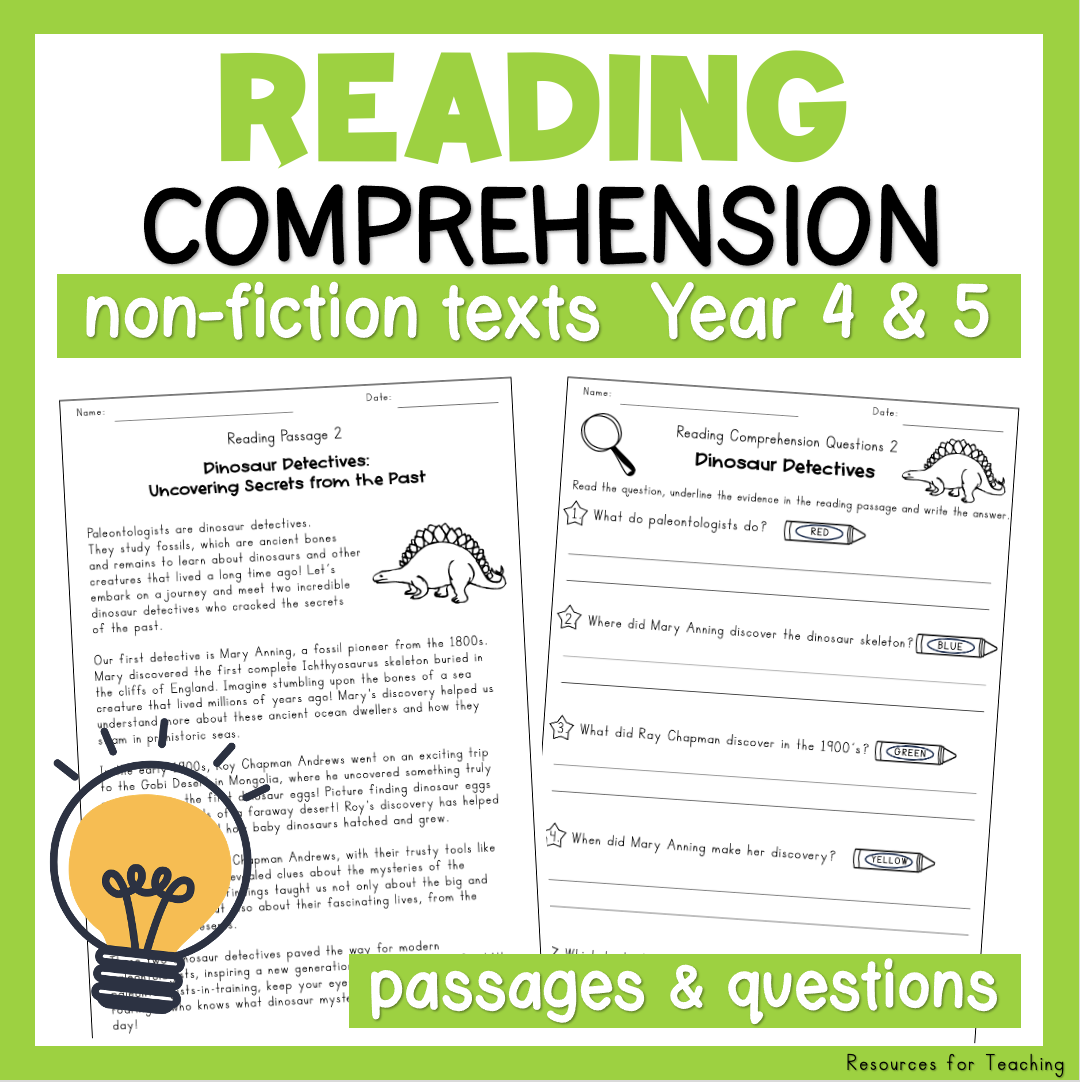Reading Comprehension Worksheets Year 2 Australia