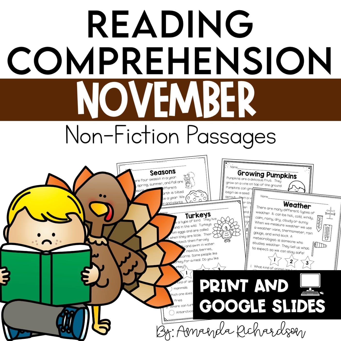 Reading Worksheets Comprehension November