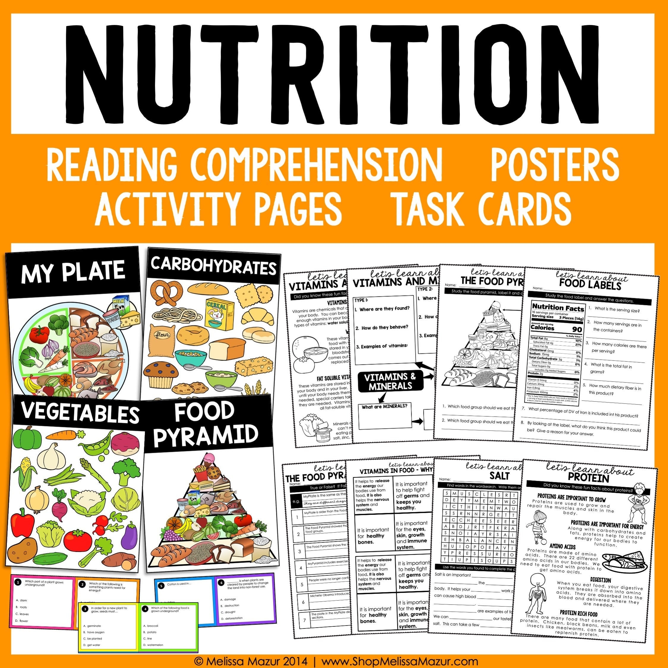 Nutrition Reading Comprehension Worksheets