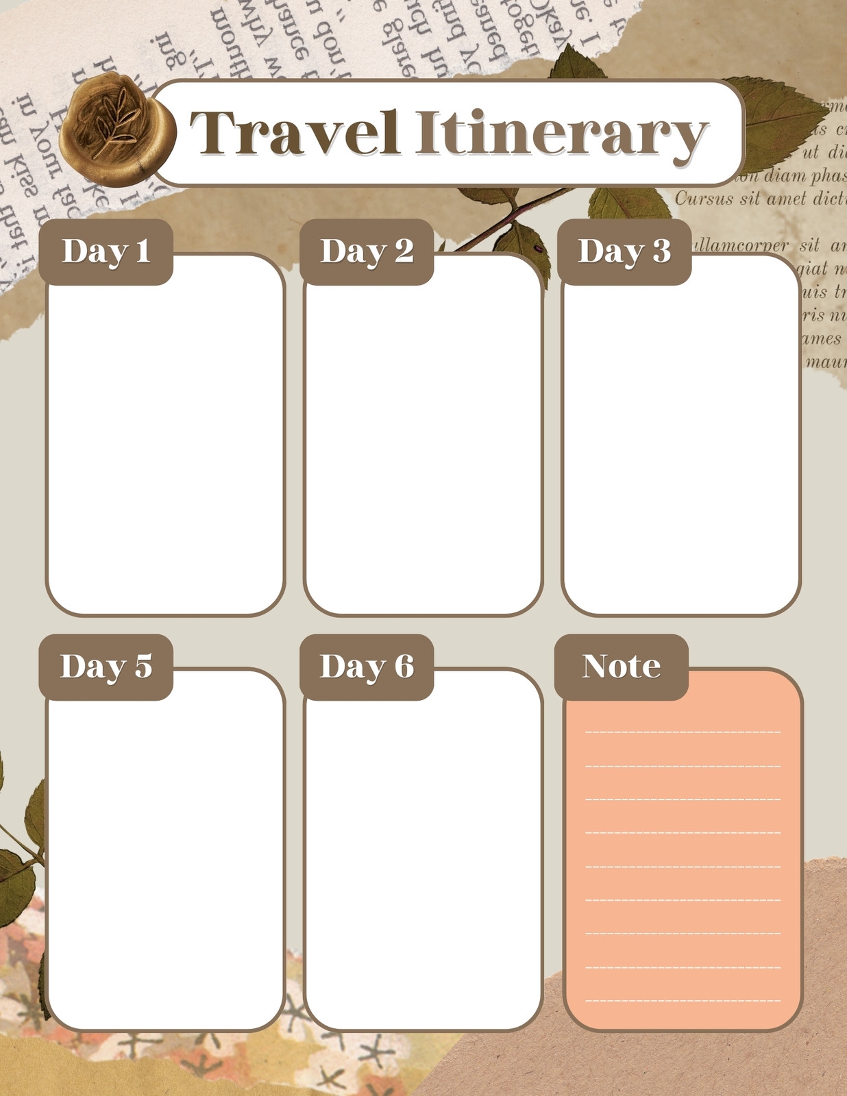 Page 15 Free And Customizable Itinerary Templates Canva