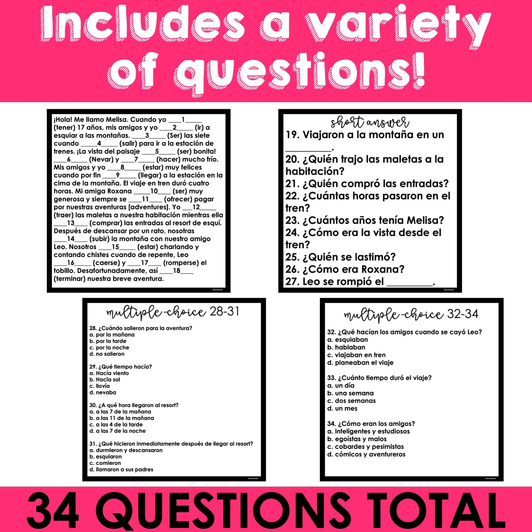 Preterite Vs Imperfect Reading Comprehension Mystery Picture La Profe Plotts
