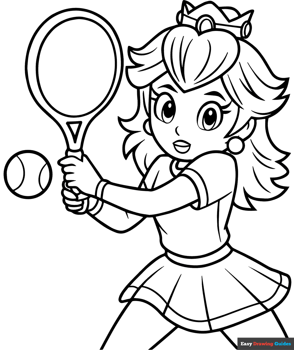 Free Printable Princess Peach Coloring Pages
