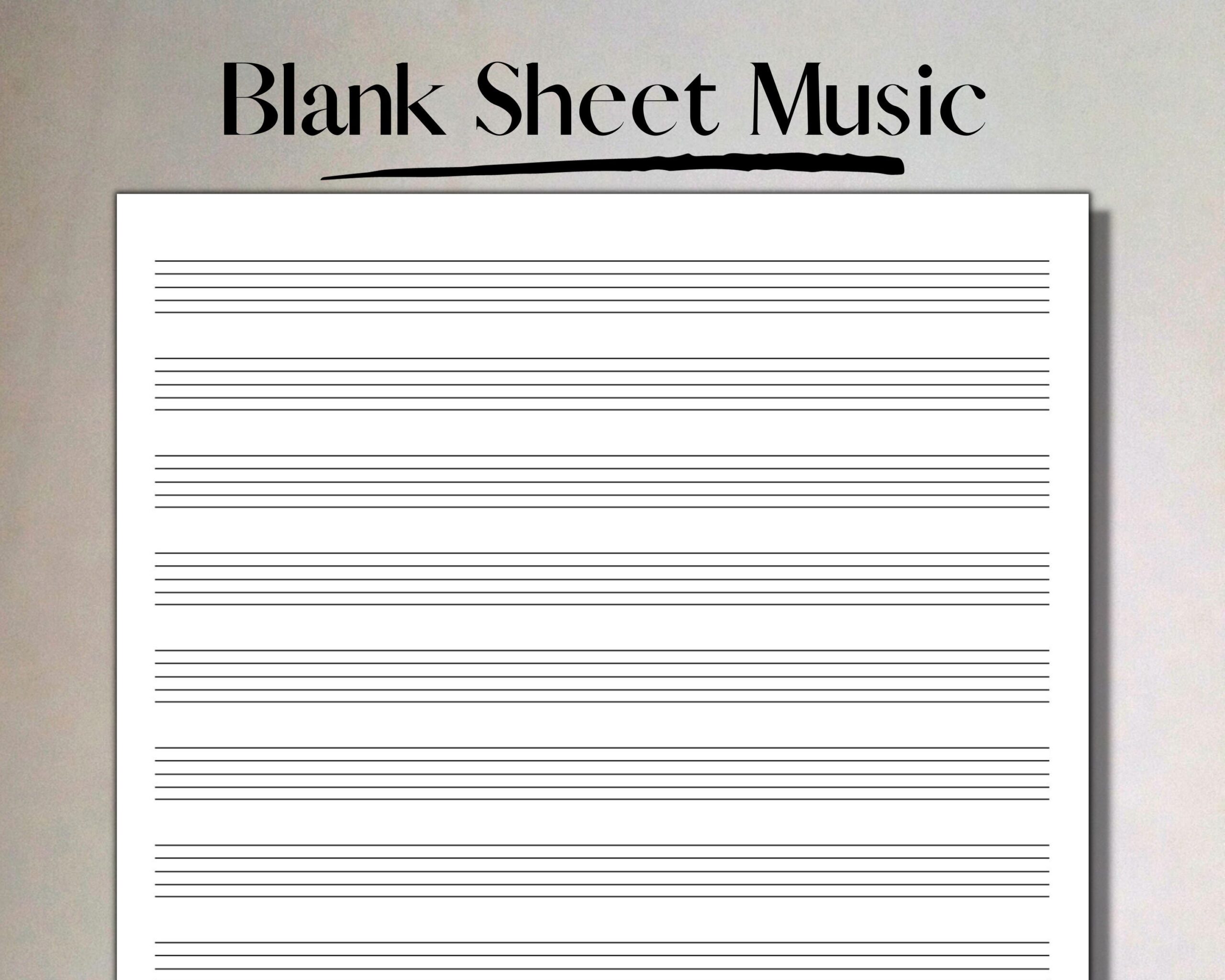 Printable Blank Sheet Music Manuscript Paper 12 Stave Printable PDF Instant Download Piano Staff Paper A4 U0026 US Letter Etsy