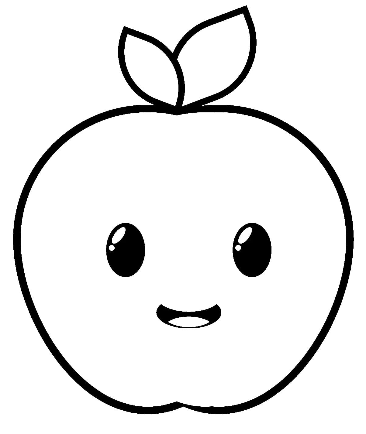 Apple Coloring Page Free Printable