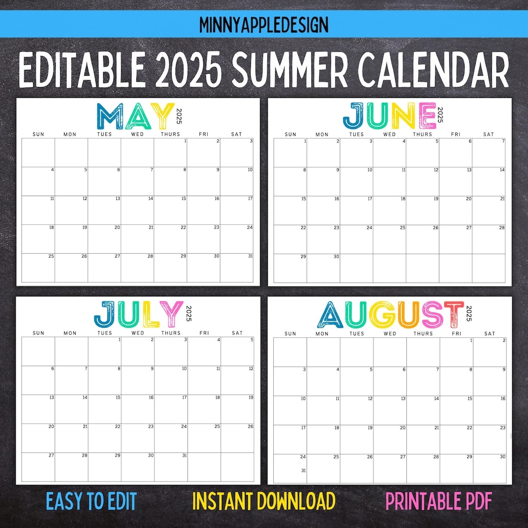 May June July August September 2025 Calendar