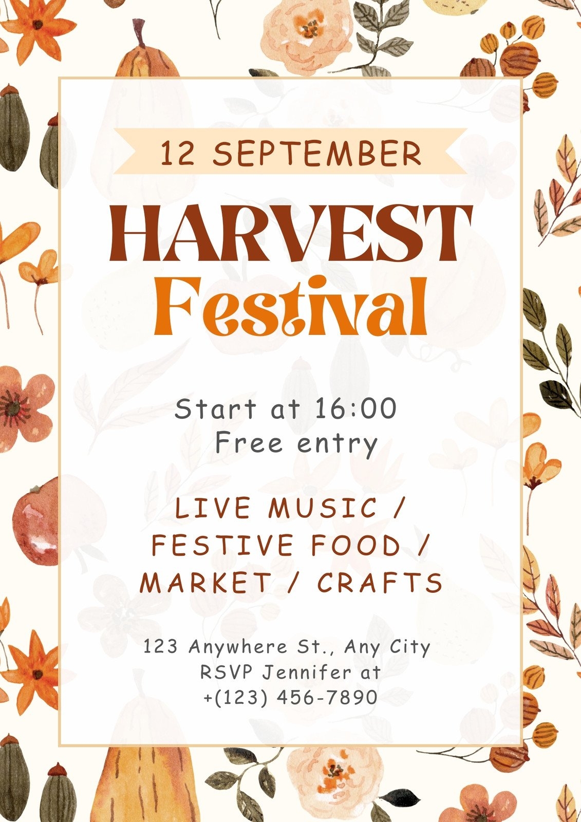Printable Free To Edit Fall Flyer Templates Canva