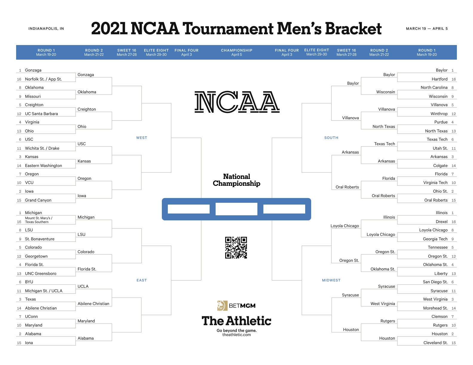 Printable NCAA Tournament Bracket Download A Fillable Copy Of The 
