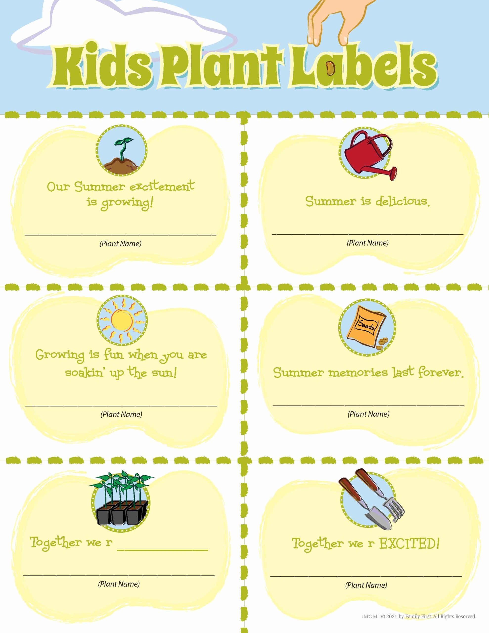 Printable Plant Labels For Kids IMOM Worksheets Library
