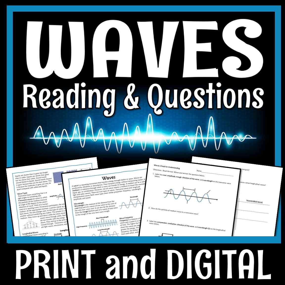 Properties Of Waves Reading With Worksheet Flying Colors Science