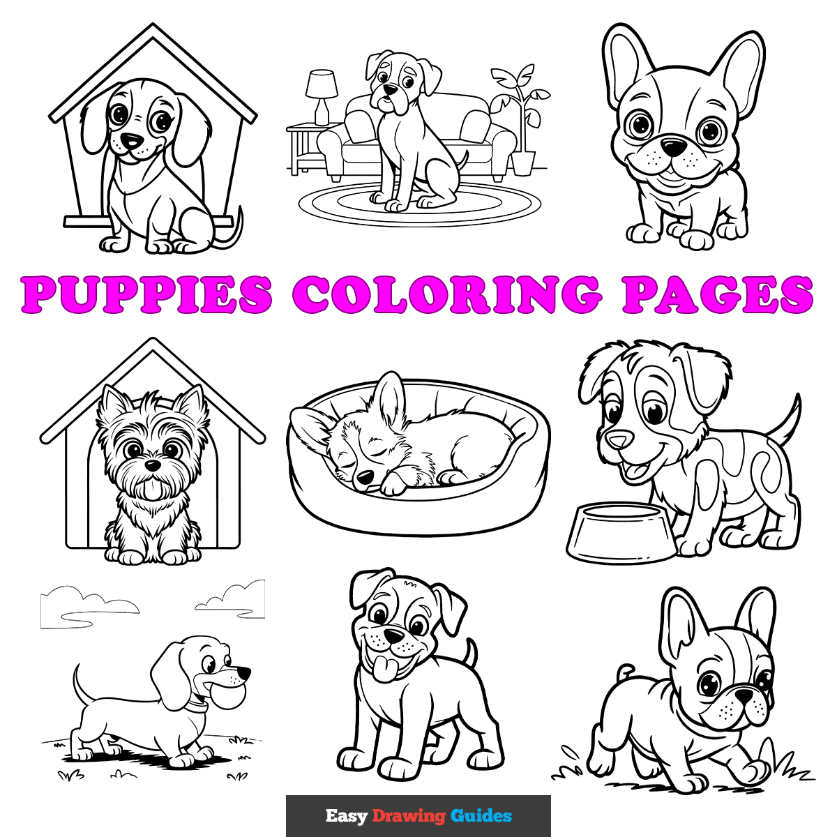 Free Printable Coloring Pages Puppies