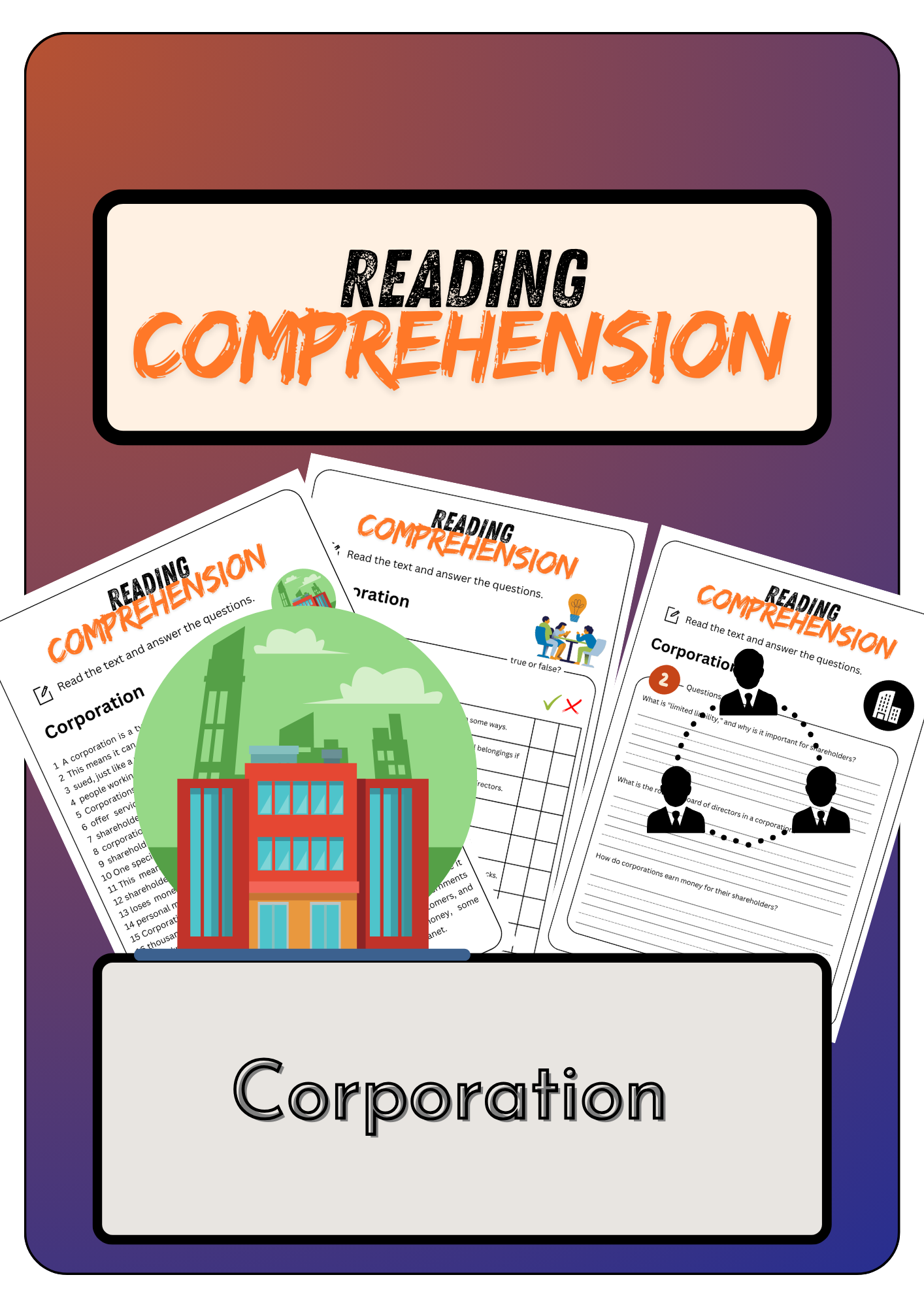 Reading Comprehension Worksheet Grade 11 Answers