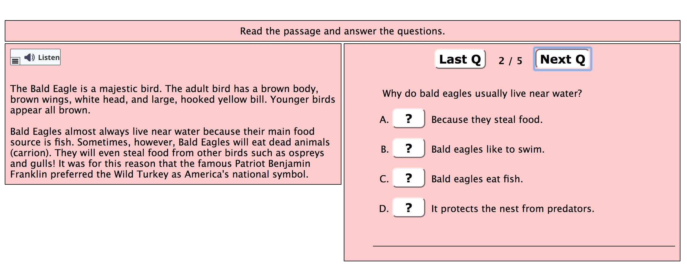 Reading Comprehension Grade 6
