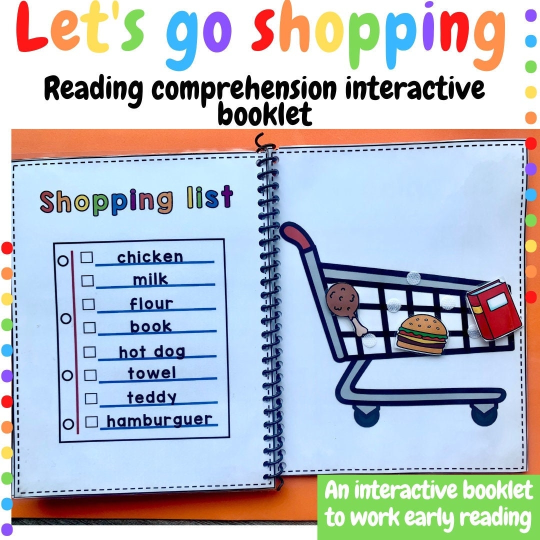 Reading Comprehension Interactive Booklet Let s Go Shopping Early Reading Etsy