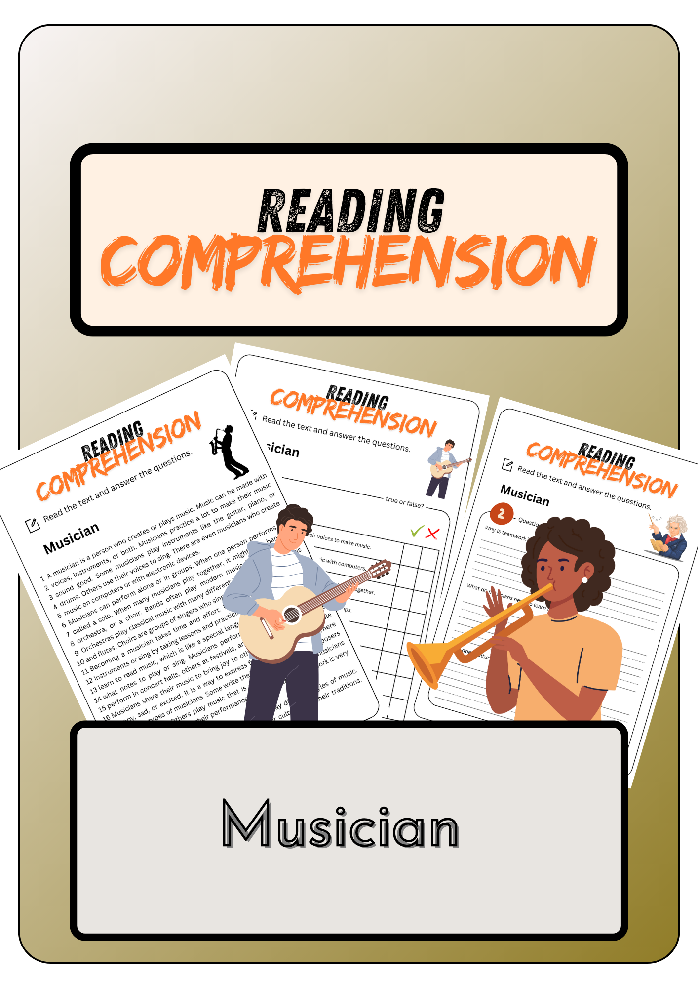 Reading Comprehension Musician Solutions Made By Teachers