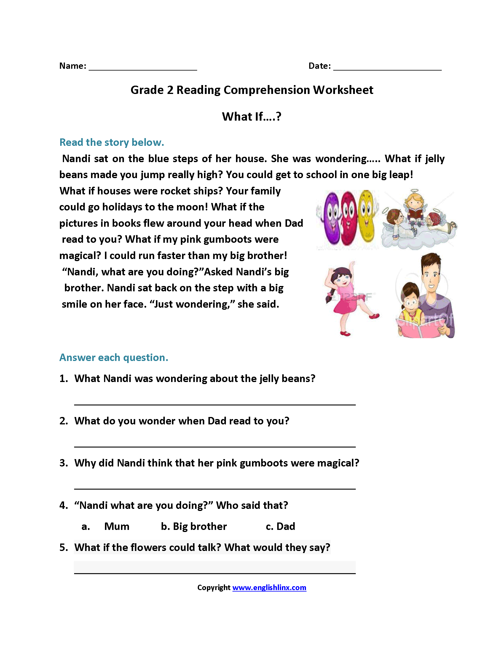 Reading Comprehension Live Worksheets Grade 2