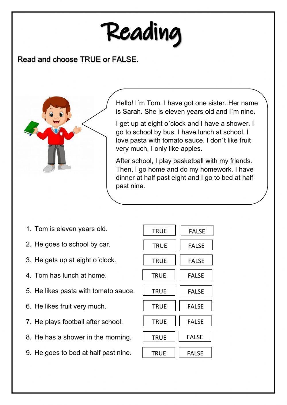 Reading Comprehension Online Exercise For Grade 3 Live Worksheets Worksheets Library