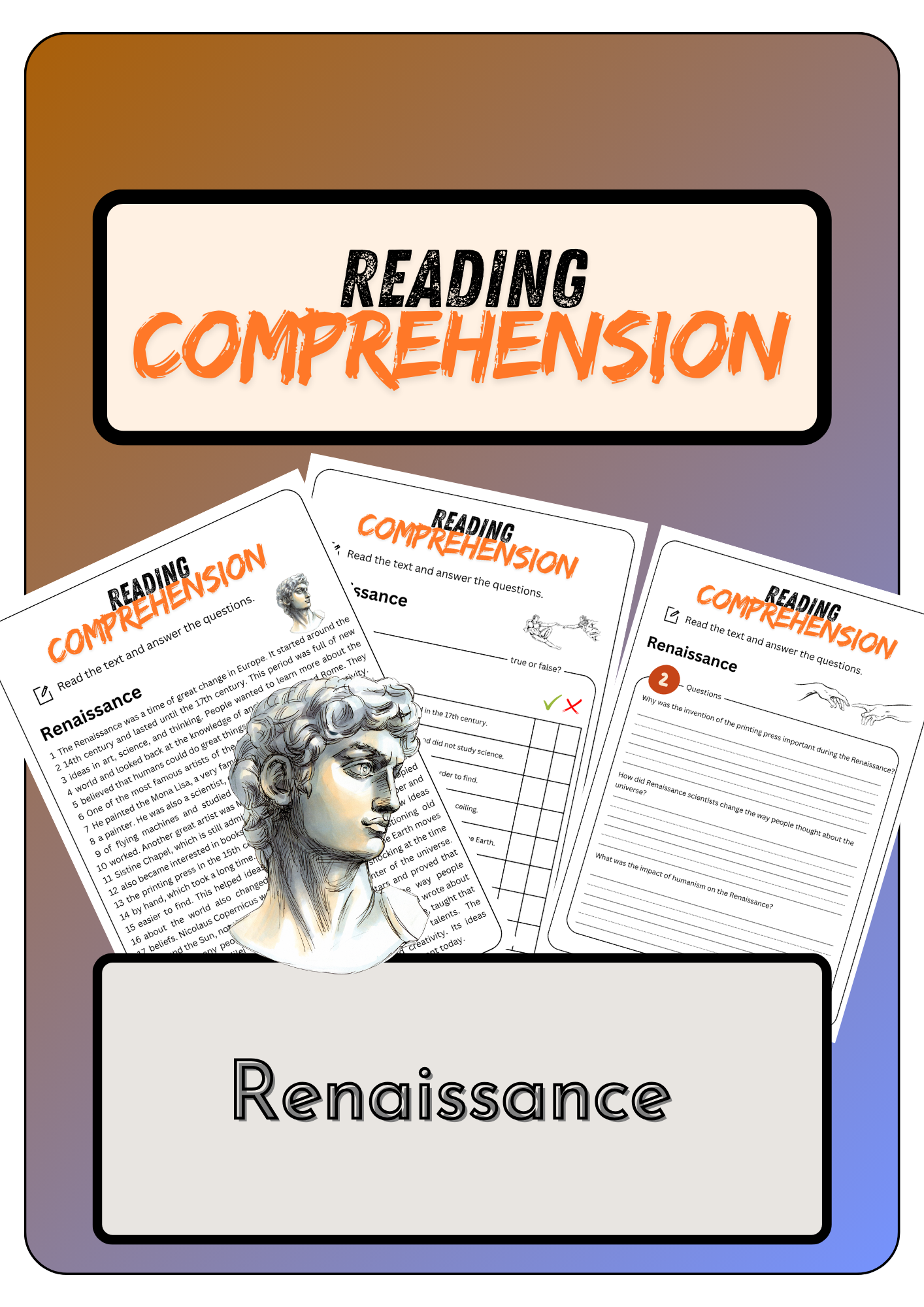 Reading Comprehension Renaissance Solutions Made By Teachers