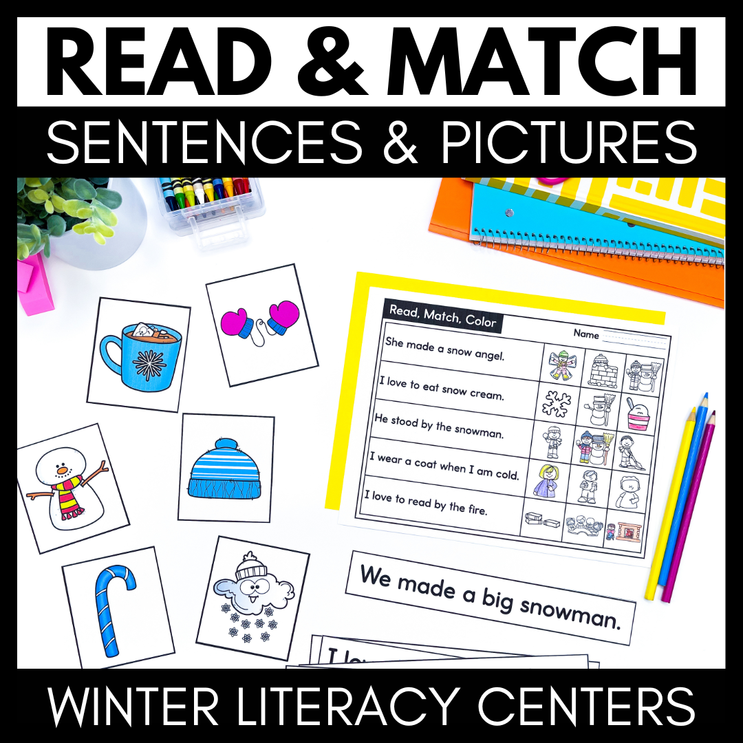 Reading Comprehension Sentence U0026 Picture Matching Activities For 