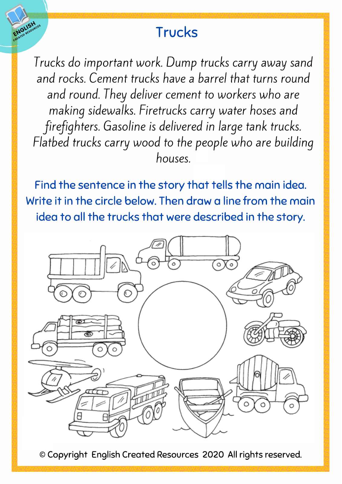Reading Comprehension Success Grade 1 English Created Resources