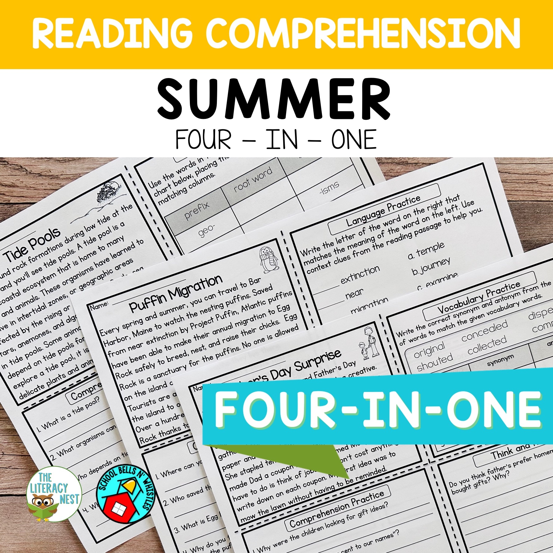 Reading Comprehension Summer Passages For Upper Elementary