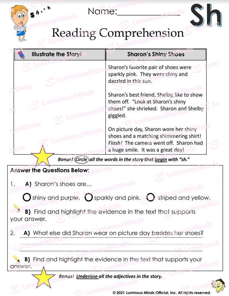Reading Comprehension Worksheet With Answers