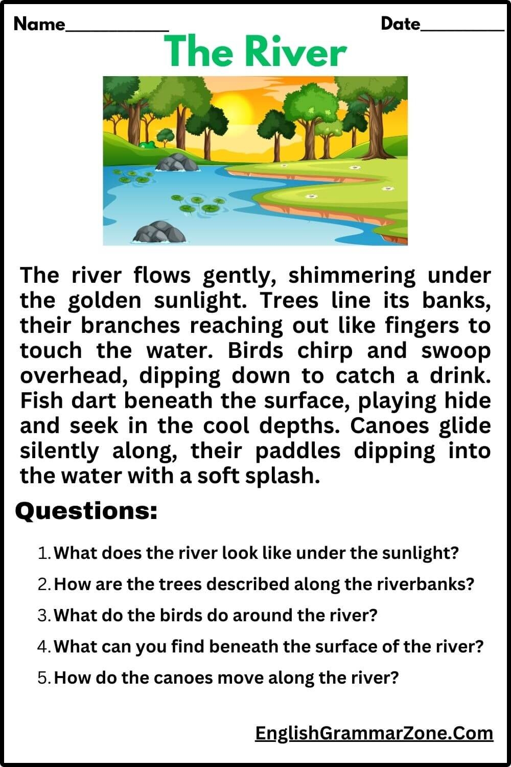 Worksheets For Reading Comprehension
