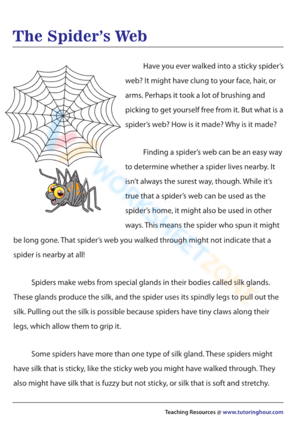 Reading Comprehension Worksheets 4th Grade