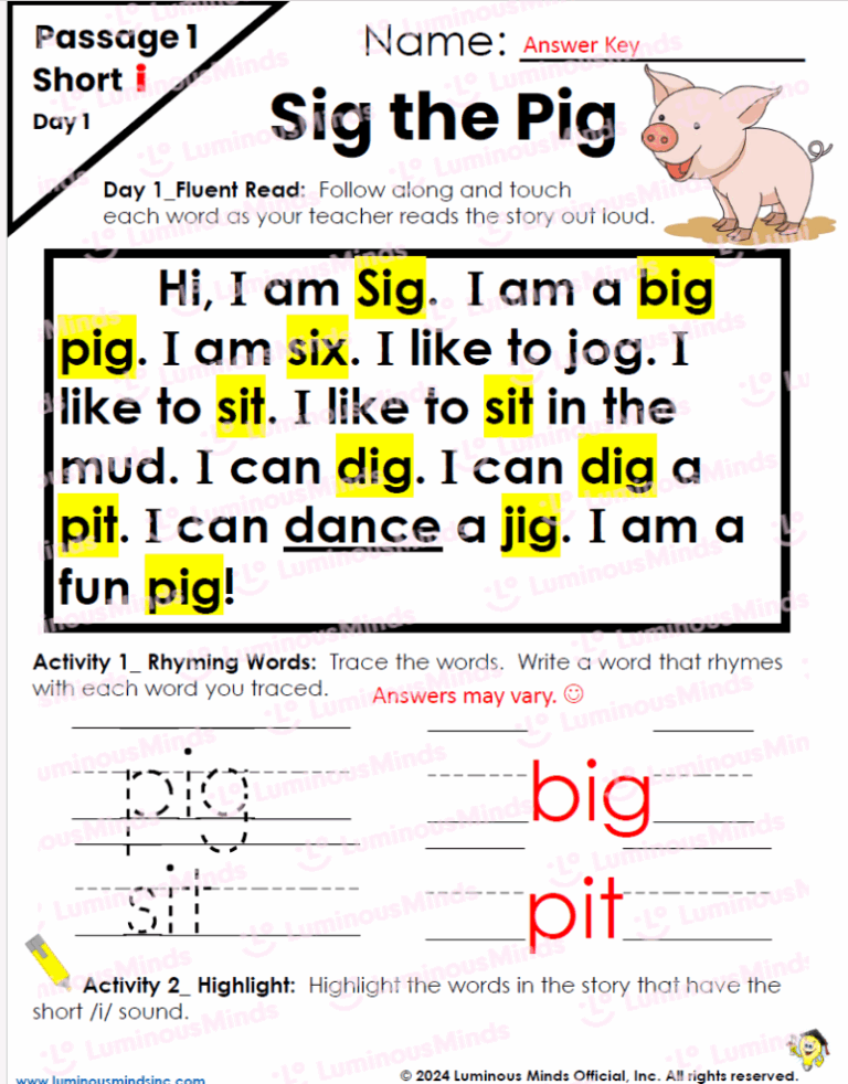 Reading Comprehension Worksheets Decodable Passages Repeated 