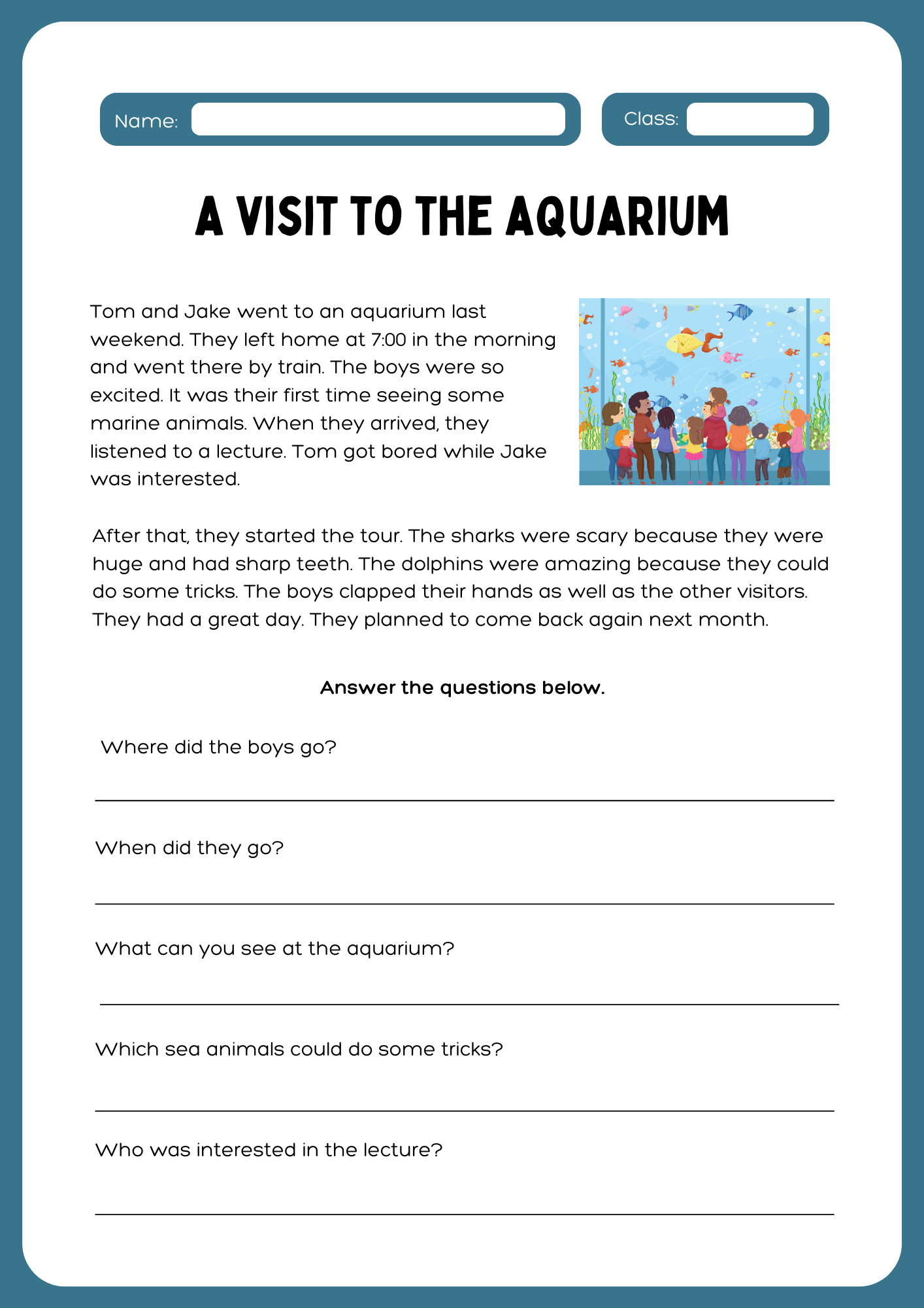 Reading Comprehension Worksheets For Child Development Sllearning
