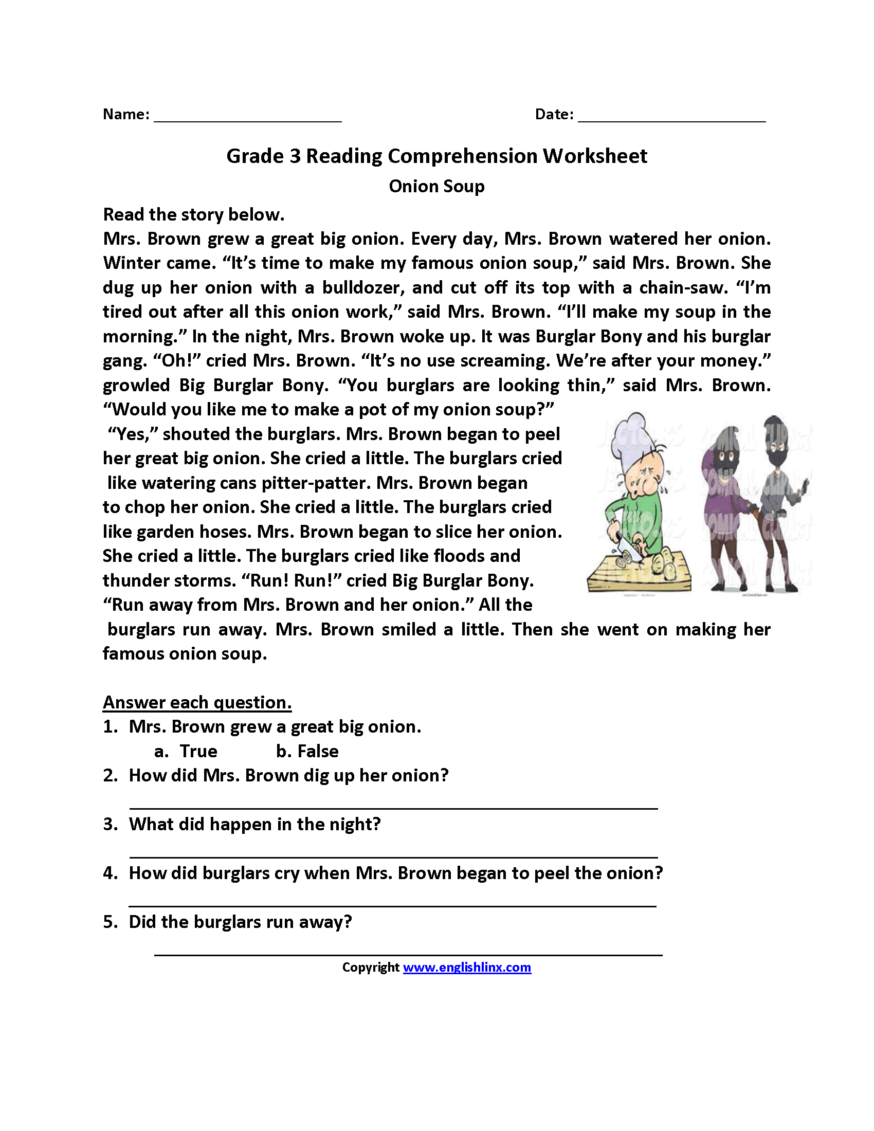 Reading Comprehension Worksheets For Grade 3 By PixelThemes Worksheets Library Worksheets Library