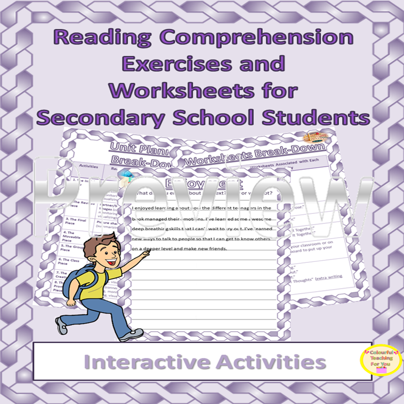 Secondary School Reading Comprehension Worksheets