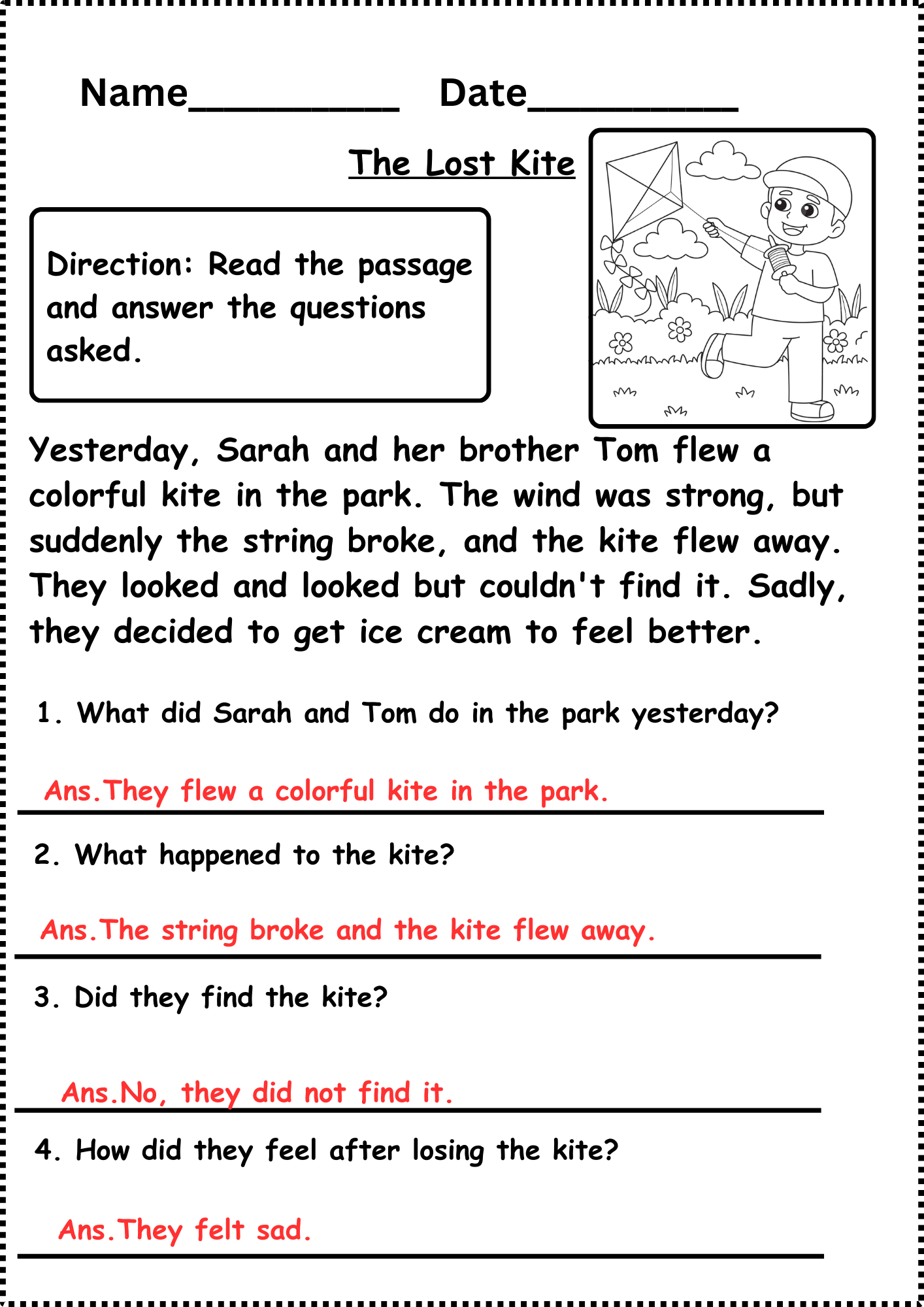 Reading Comprehension Live Worksheets Grade 1