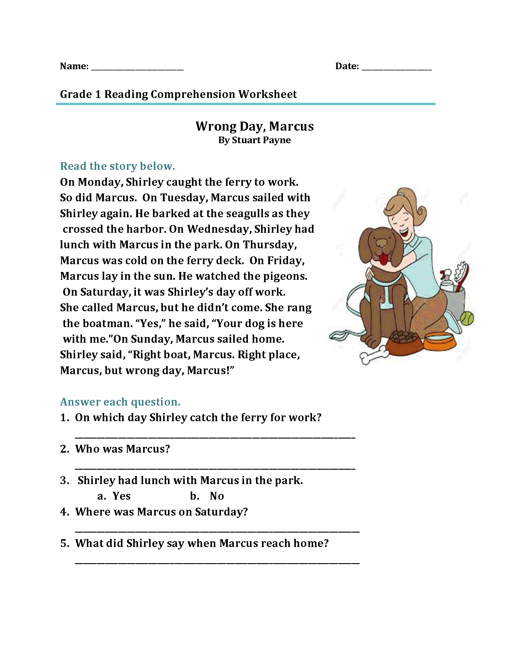 Reading Comprehension Worksheets Online Or Printable Worksheets Library