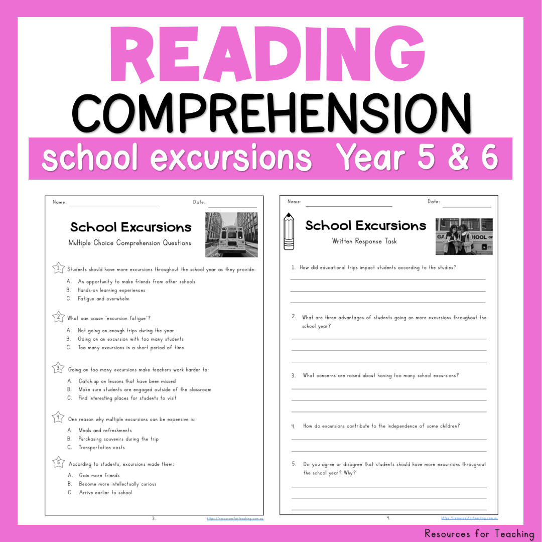 Reading Comprehension Year 5 Worksheets